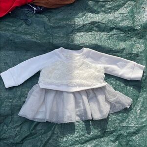 Cat & Jack Baby White Fuzzy Top